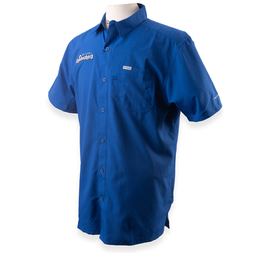 PFG Slack Tide Camp Shirt with Wordmark Logo