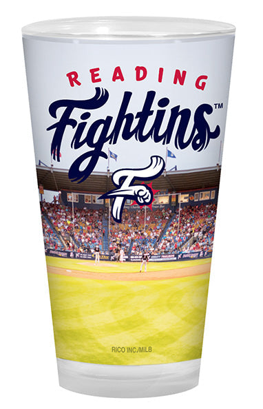 Reading Fightin Phils Stadium Image 16oz Pint Glass