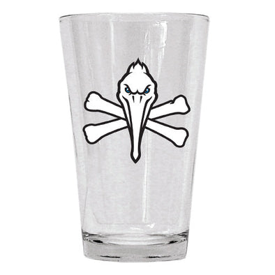Myrtle Beach Pelicans Jardine Associates Pirate Logo 16oz Pint Glass