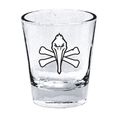 Myrtle Beach Pelicans Jardine Associates Pirate Logo 1oz Shot Glass