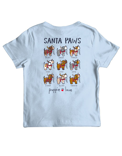 Puppie Love Santa Paws Reindeer Adult Tee