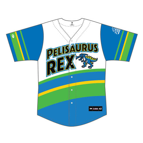 MYRTLE BEACH PELICANS OT SPORTS YOUTH PELISAURUS REX REPLICA JERSEY