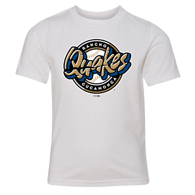 Rancho Cucamonga Quakes Bimm Youth White Primary Logo Tee