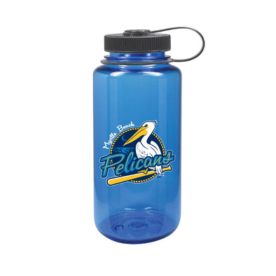 MYRTLE BEACH PELICANS JARDINE BLUE PRIMARY LOGO 32OZ NALGENE BOTTLE