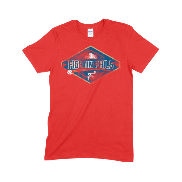 Men's Red Reading Fightin Phils Softstyle Tee