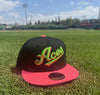 Reno Aces 9FIFTY Hot Pink N Green New Era Snapback Hat