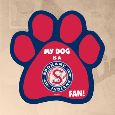 Spokane Indians Dog Paw Magnet