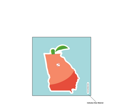 Gwinnett Stripers Georgia Peaches Wincraft Cap Logo Perfect Cut Decal