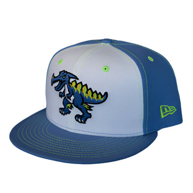 MYRTLE BEACH PELICANS PELISAURUS REX LOGO NEW ERA 9FIFTY CAP