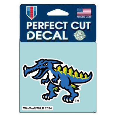 Myrtle Beach Pelicans Wincraft Pelisaurus Rex Logo 4x4 Decal