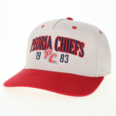 Peoria Chiefs Stone/Scarlett Adjustable Snapback