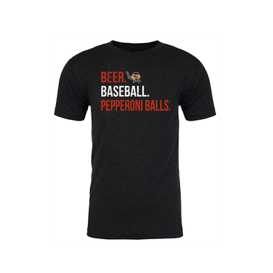 Erie SeaWolves 108 Beer Pepperoni Balls Tee