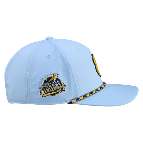 Myrtle Beach Pelicans Black Clover Light Blue Perfect Game Alternate Adjustable Cap