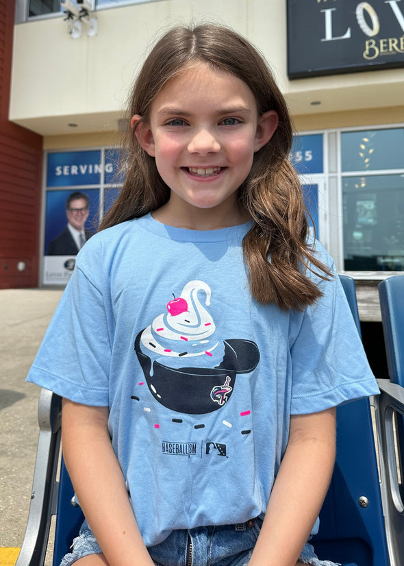 Pensacola Blue Wahoos Youth Baseballism Sundae Tee