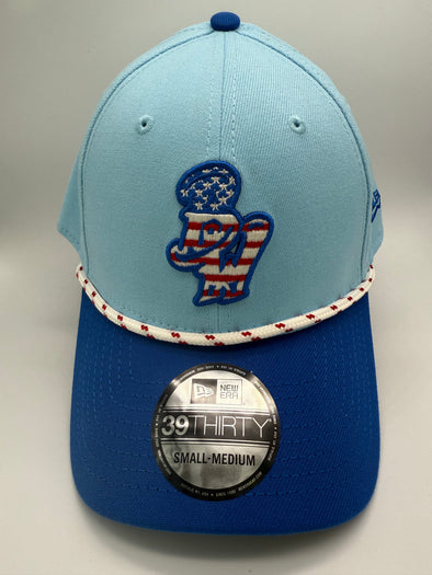 Pensacola Blue Wahoos Fourth of July New Era 39Thirty Stretch Fit