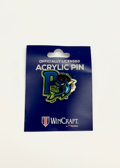 Pensacola Blue Wahoos Acrylic Mullet Pin