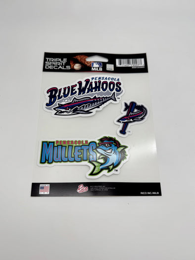 Pensacola Blue Wahoos Sticker Pack