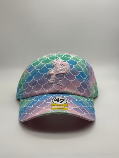 Pensacola Blue Wahoos Turquoise Mermaid Clean Up Youth Hat