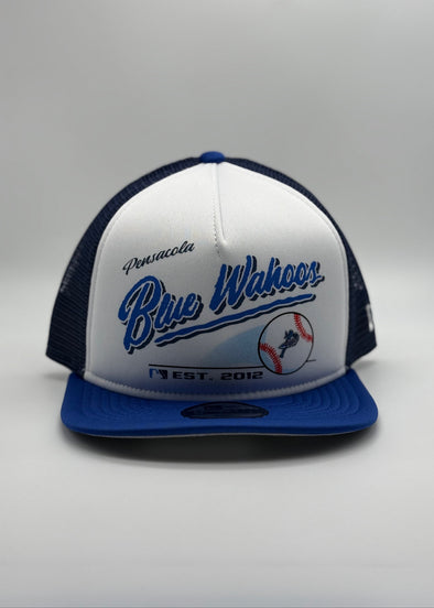 Pensacola Blue Wahoos New Era 9Fifty Retro Script Youth Hat