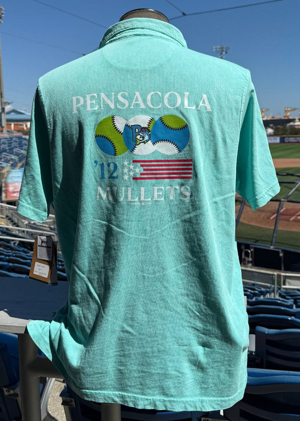 Pensacola Blue Wahoos Coastal Color Mullets Polo