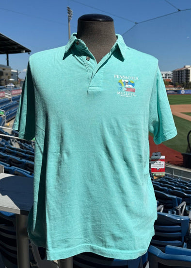 Pensacola Blue Wahoos Mullets Coastal Color Polo