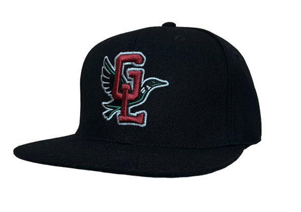 Great Lakes Loons Black Acrylic Road Snapback