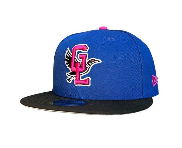 Great Lakes Loons New Era Blue & Pink Road Snapback