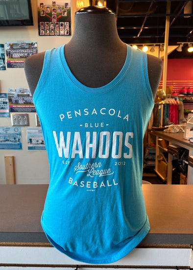 Pensacola Blue Wahoos League Script Womens Tank Top