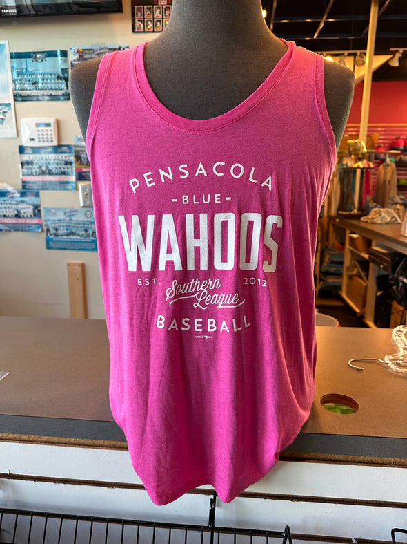 Pensacola Blue Wahoos League Script Womens Tank Top