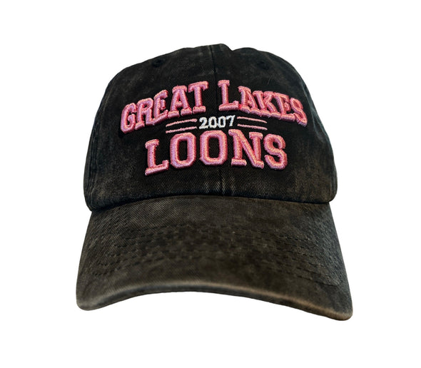 Great Lakes Loons Black & Pink Denim Adjustable Cap