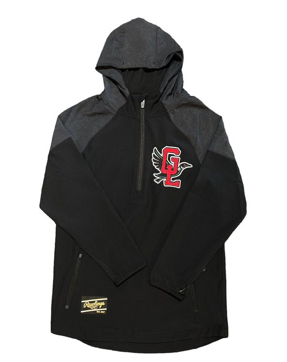 Great Lakes Loons Rawlings Black Road Windbreaker - Youth