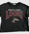 Great Lakes Loons '47 Jet Black Cropped Long Sleeve - Women