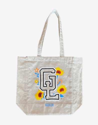 Great Lakes Loons Baseballism Flower Patch Canvas Tote Bag