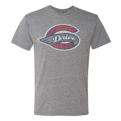 Greenville Drive 108 Stitches Gray Spelled Out Anniversary Tee