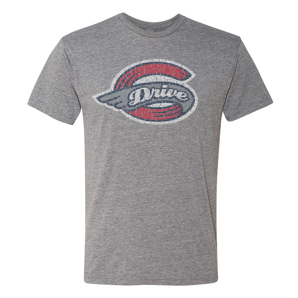 Greenville Drive 108 Stitches Gray Spelled Out Anniversary Tee