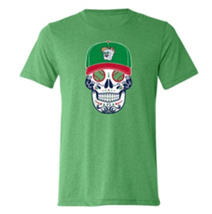 108 Men's Sugar Skull Quesos Green Tee