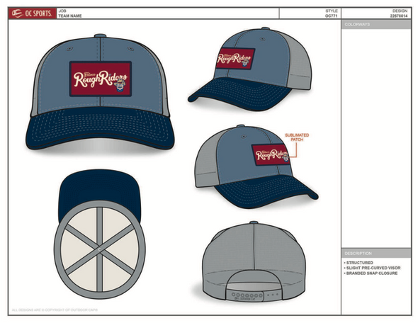 Outdoor Cap Frisco RoughRiders Flag Grey