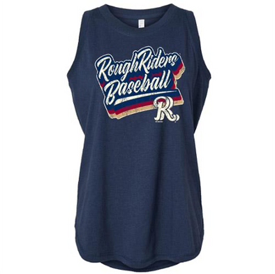 Tank Top Blue Groovin Frisco RoughRiders Stripes