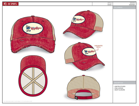 Outdoor Cap Oval Frisco RoughRiders Red