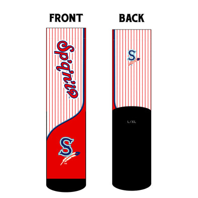 Spokane Indians Pin Stripe Home Logo Socks