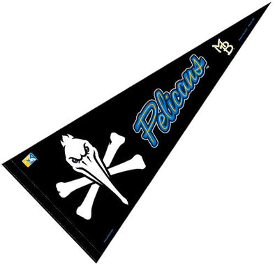 Myrtle Beach Pelicans Wincraft 12"x30" Pirate Logo Premium Felt Pennant