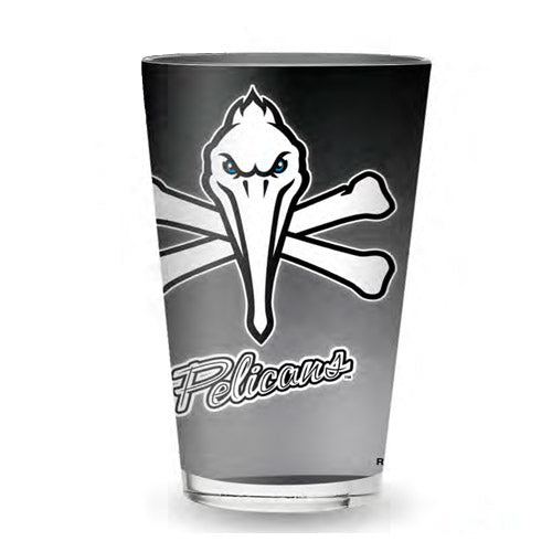 Myrtle Beach Pelicans Rico Industries Pirate Logo Fully Sublimated 16oz Pint Glass