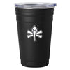 Myrtle Beach Pelicans Logo Brands Black Pirate 22oz Stainless Steel Tailgate Tumbler