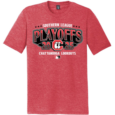 Chattanooga Lookouts Playoffs 2025 Red Frost Adult Tri-Blend