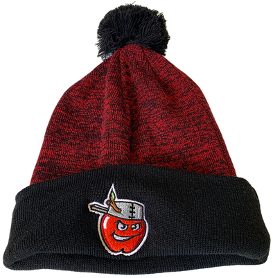 Fort Wayne TinCaps Pom Pom Red/Black Winter Cap