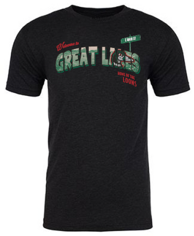 Great Lakes Loons 108 Stitches Postcard Tee