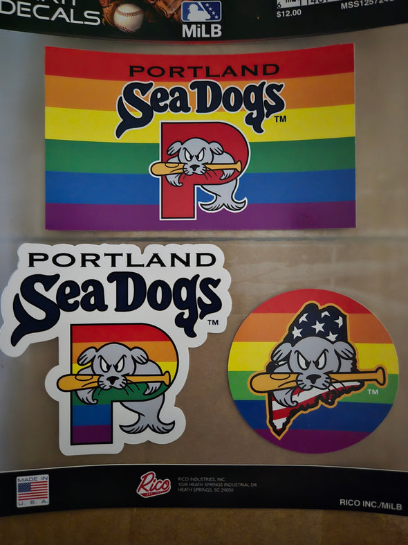 Portland Sea Dogs Pride Triple Spirit Decal Set