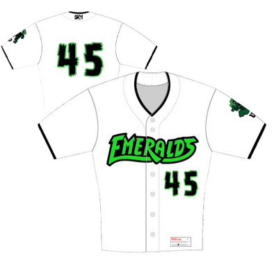 Eugene Emeralds EvoShield Home White Adult Jersey