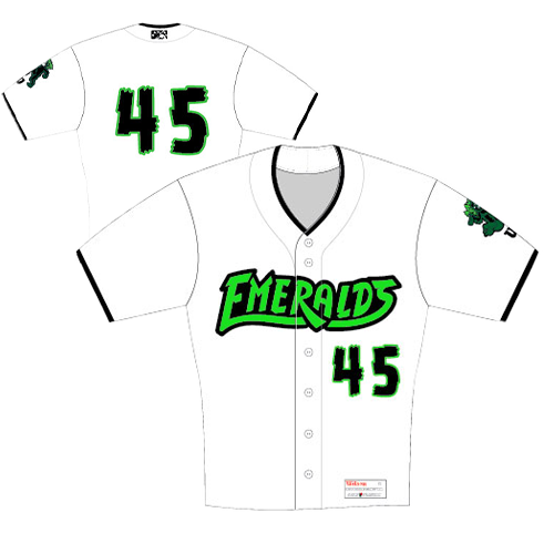 Eugene Emeralds EvoShield Home White Youth Jersey