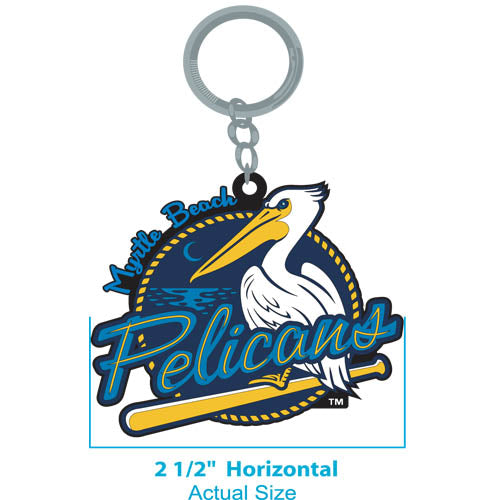 Myrtle Beach Pelicans Pro Specialties Group Logo Keychain